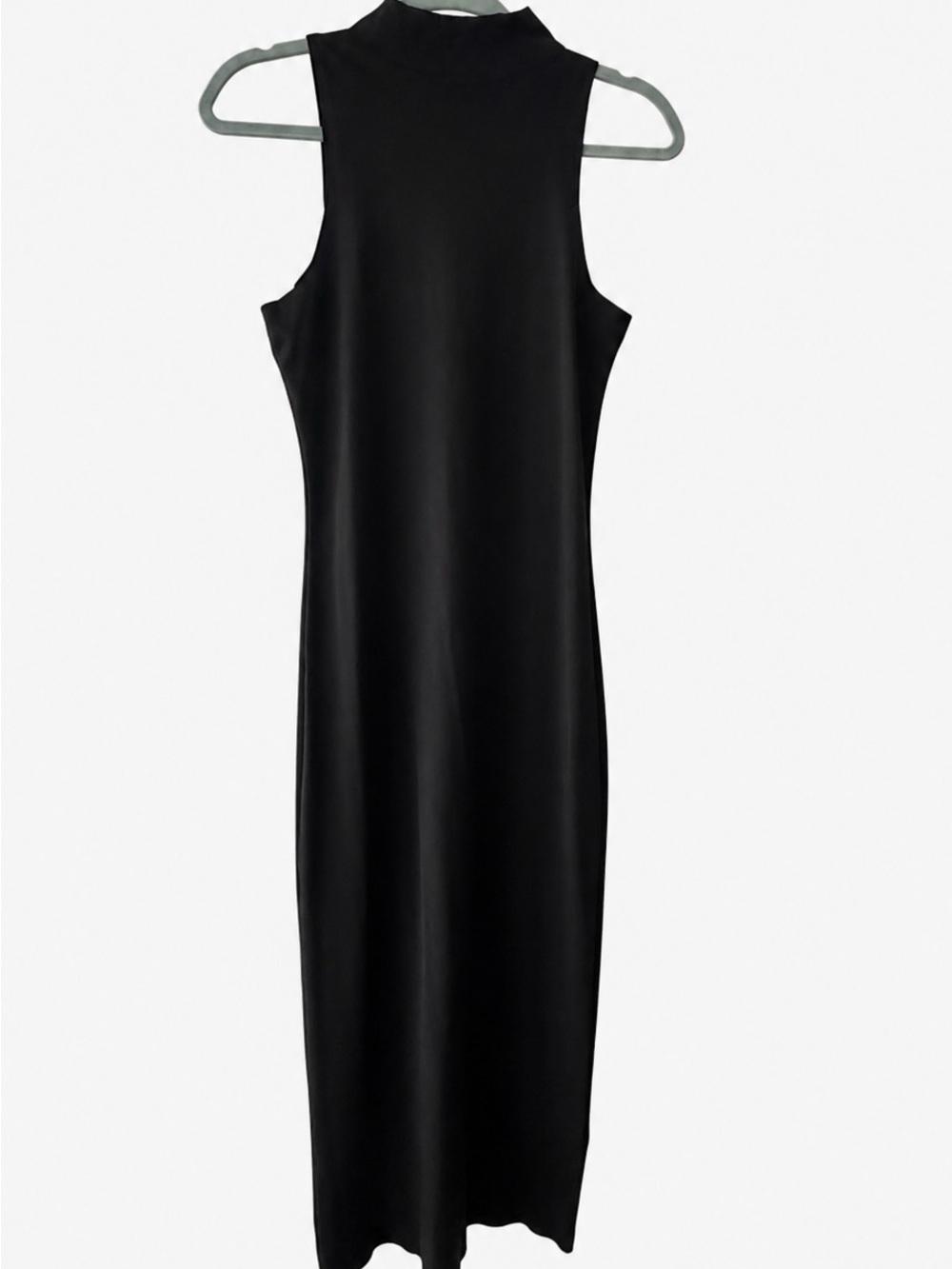 Zara Sleeveless Black Mock Neck Maxi